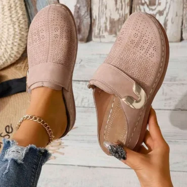 Orthopedic Wedge Leather Shoes, Easy To Wear, Comfortable When Walking