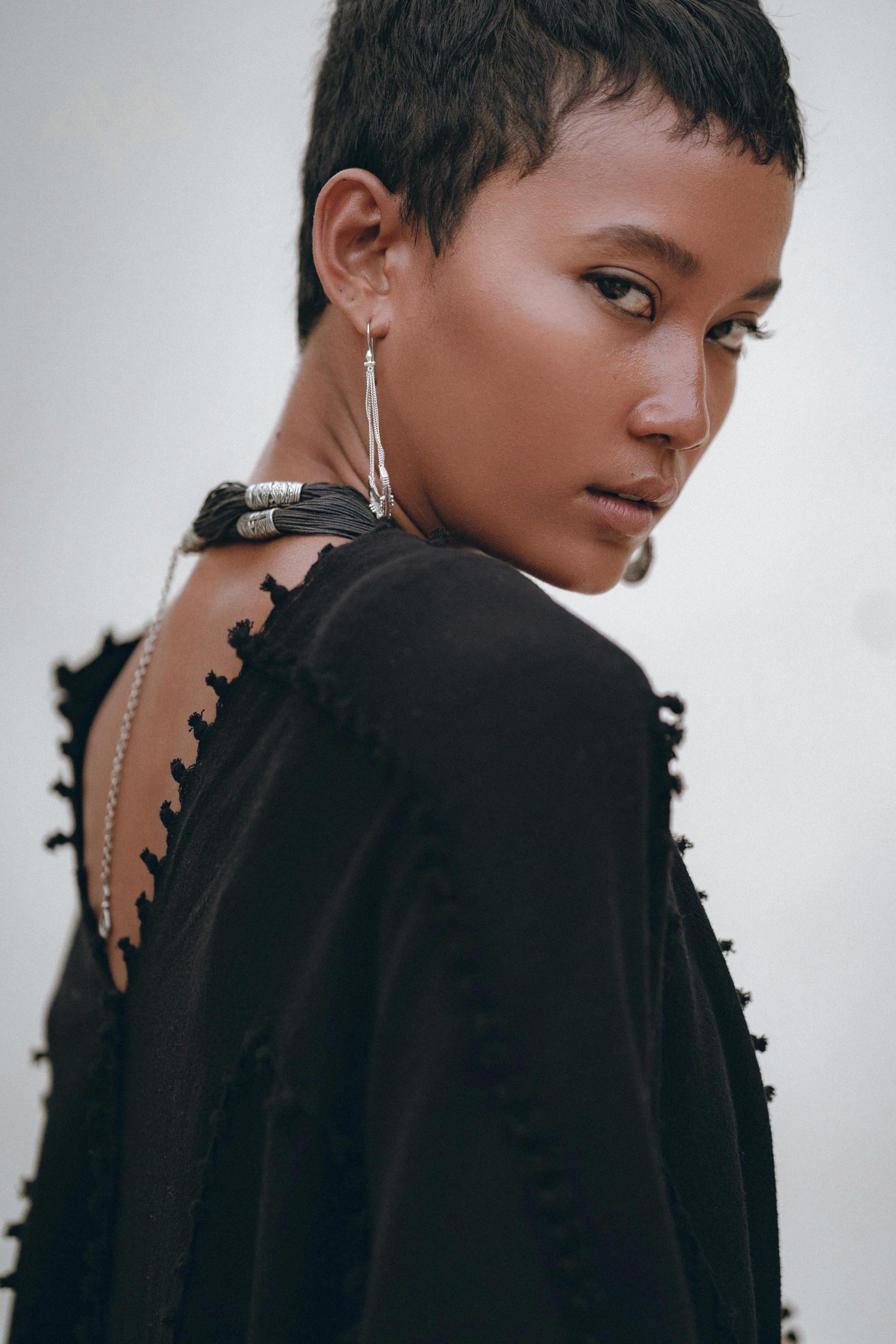 Black Poncho Robe Boho Cape For Women Prom