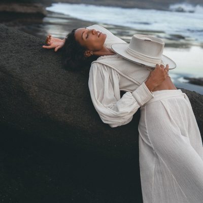 Off White Gaia Top Cuffed Sheer Puff Sleeved